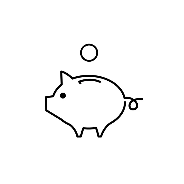 Piggy money bank icon — Stock Vector