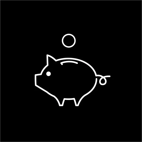 Piggy pieniądze banku ikona — Wektor stockowy