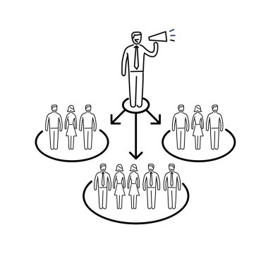 Conceptual vector icon of pr public  