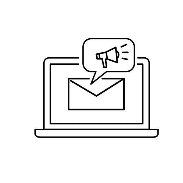 Conceptual vector newsletter icon — ストックベクタ