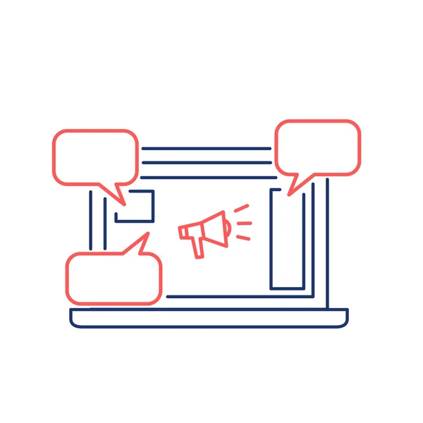 Vector conceptual icono de marketing en línea — Archivo Imágenes Vectoriales