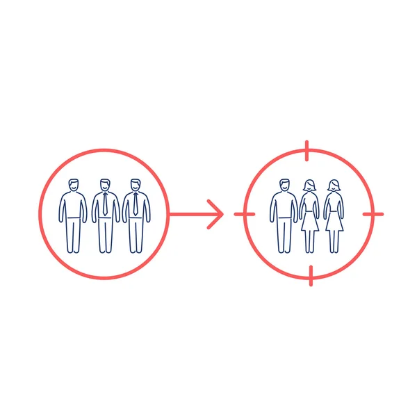 Conceptueel vector retargeting-pictogram — Stockvector