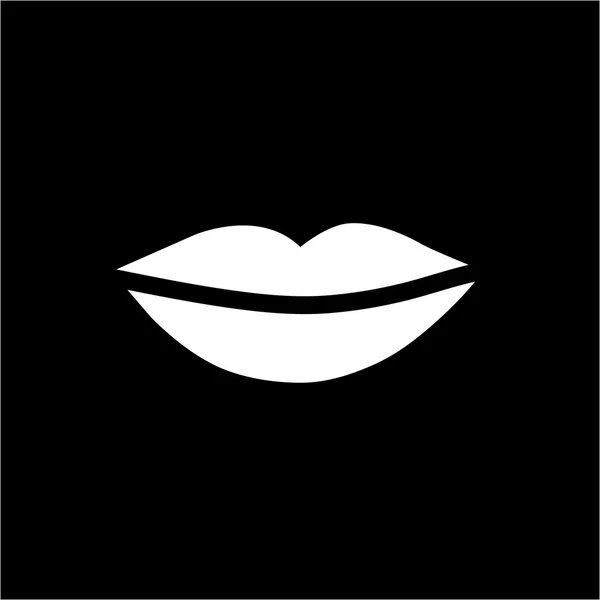 Conceptual vector mujer labios icono — Archivo Imágenes Vectoriales