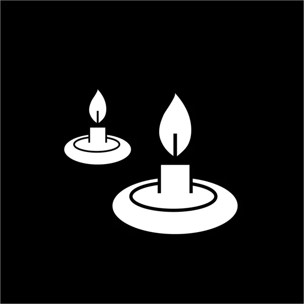 Konzeptionelle Vektor Entspannung Kerzen Symbol — Stockvektor