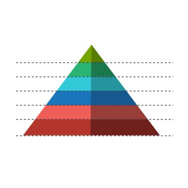 Kavramsal infografik piramit grafiği  