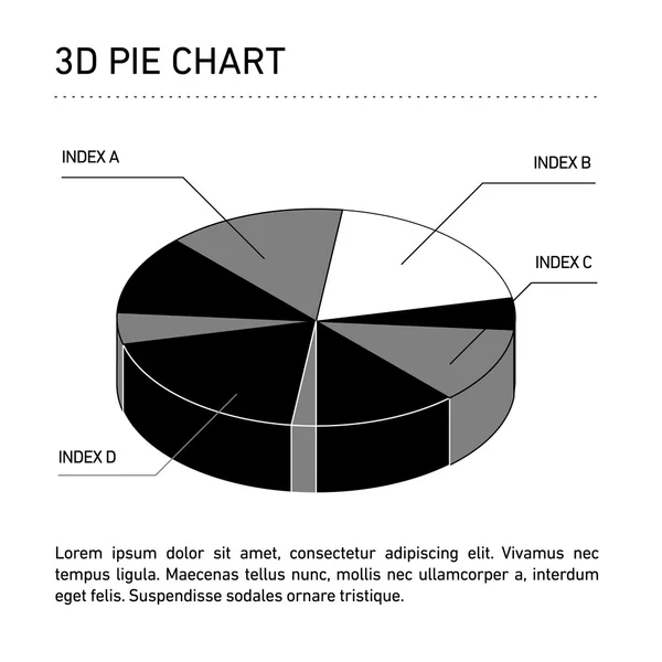 Infographie conceptuelle 3D pie — Image vectorielle