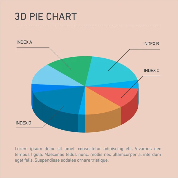 概念信息图 3d 饼图 — 图库矢量图片