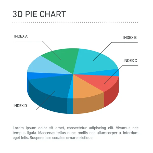 Konceptuální informační Grafika 3D koláč — Stockový vektor