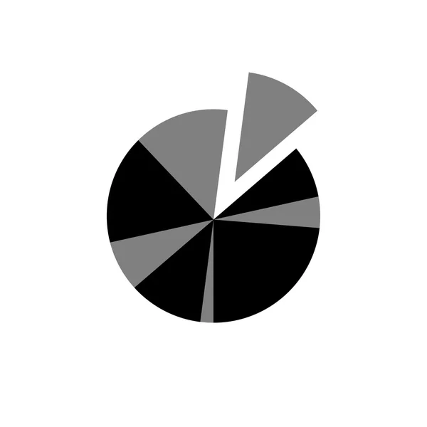 Infografik grundläggande cirkeldiagram ikon — Stock vektor