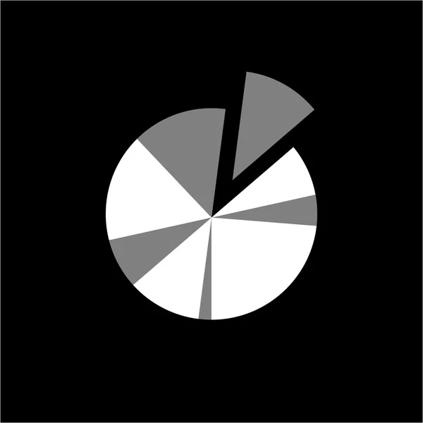 Infografik grundläggande cirkeldiagram ikon — Stock vektor
