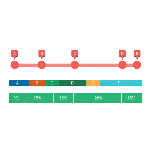 Conceptual infographic horizontal bar chart — Stock Vector