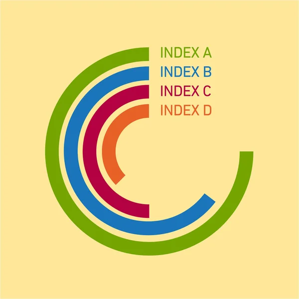 Graphique en anneau de cercle infographique conceptuel — Image vectorielle