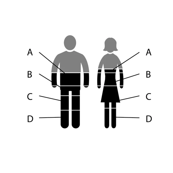 Conceptual infographic gender chart — Stock Vector