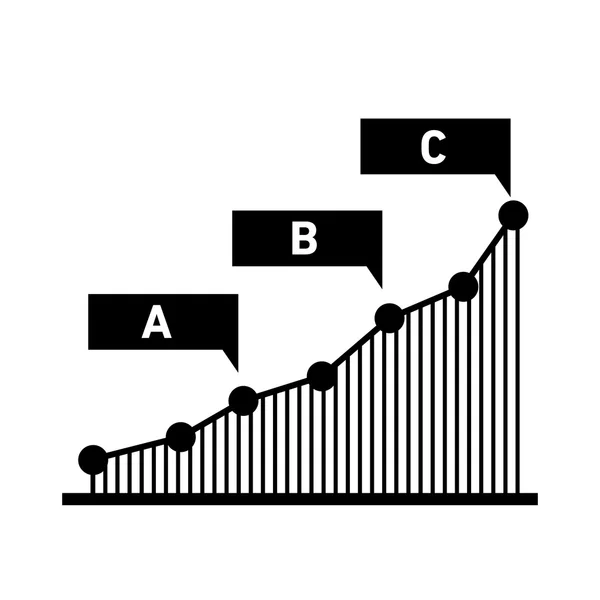 Gráfico de pipeline ou histograma infográfico —  Vetores de Stock