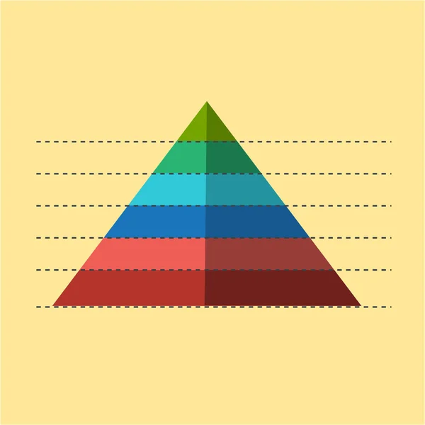 Conceptual infographic pyramid chart — Stock Vector