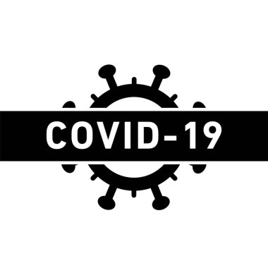 Covid-19 alarm simgesini durdur. Covid-19 virüsü için vektör konsepti illüstrasyonuName
