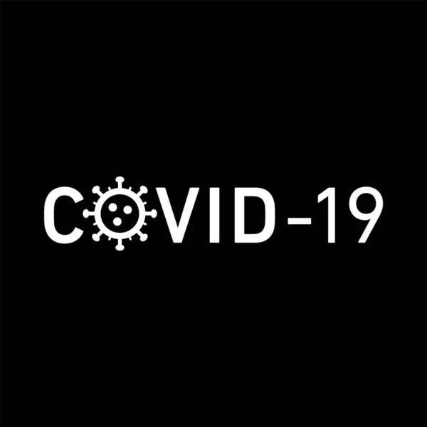 Піктограма Текст Covid Векторна Концепція Ілюстрація Вірусу Covid Інфографіка Плоского — стоковий вектор