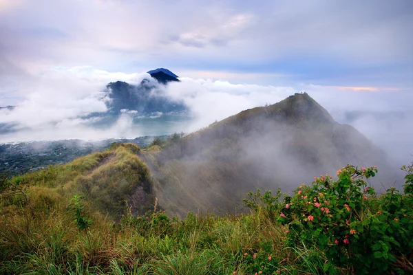 Pohled sopky Agung z Batur — Stock fotografie