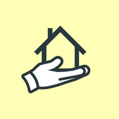 Evde el gayrimenkul simgesi