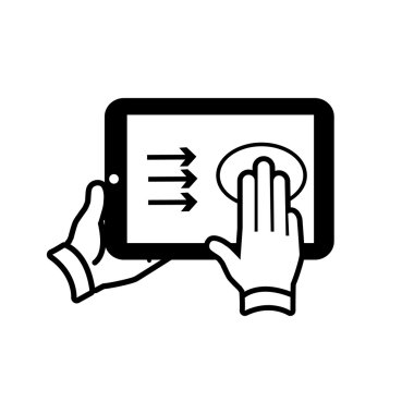 Tablet üç parmak kuvvetli darbe