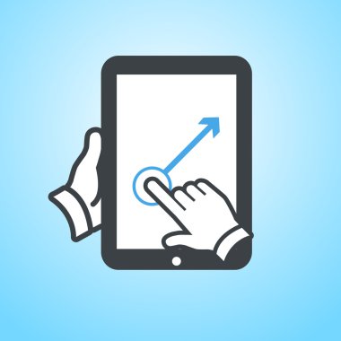 Düz tasarım tablet dokunmatik