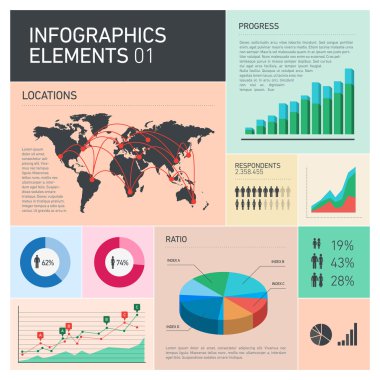 vektör Infographic elemanları