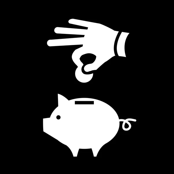 Piggy moneybox pictogram — Stockvector