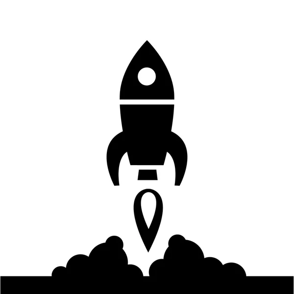 Ícone de arranque do foguete — Vetor de Stock