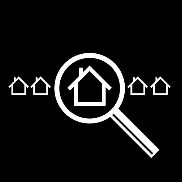 家の不動産のアイコンの検索 — ストックベクタ
