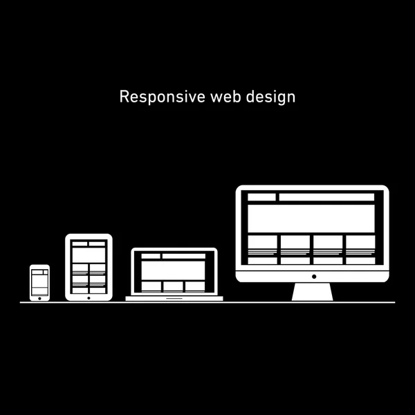 Diseño web sensible — Vector de stock