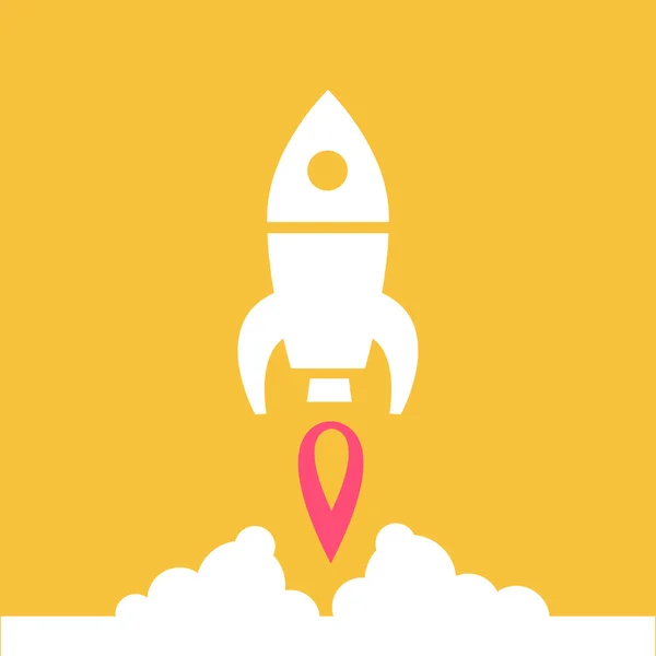 Rocket start up icon — Stock Vector
