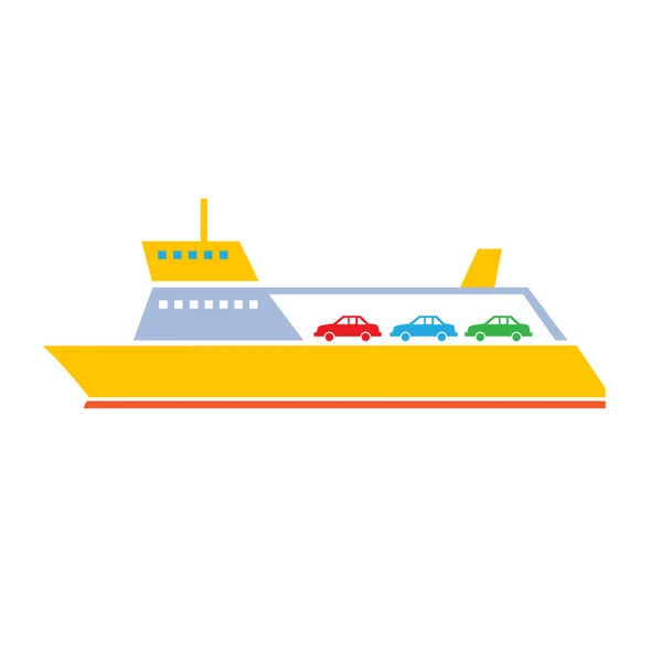 Ferry transportation icon — Stock Vector