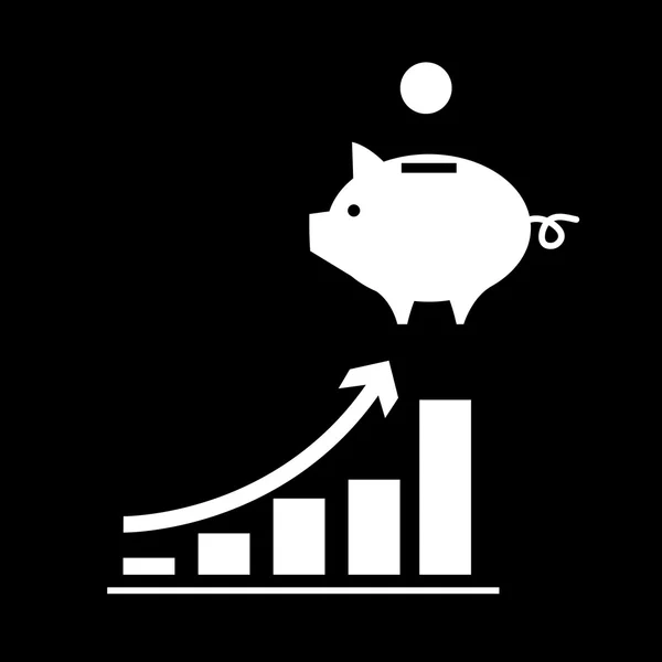 Piggy moneybox icon — Stock Vector