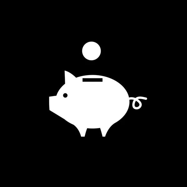 Porc argent icône de la banque — Image vectorielle