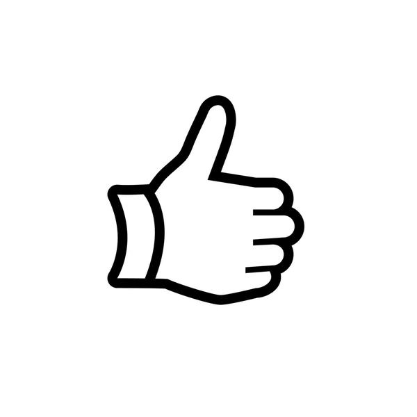 Hand thumb up gesture icon — Stock Vector