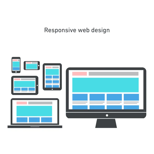 具有响应性的网页设计 — 图库矢量图片