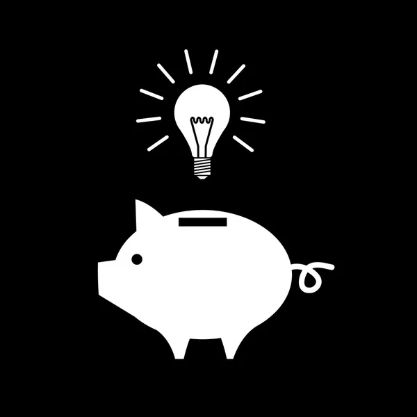 Piggy moneybox icon — Stock Vector