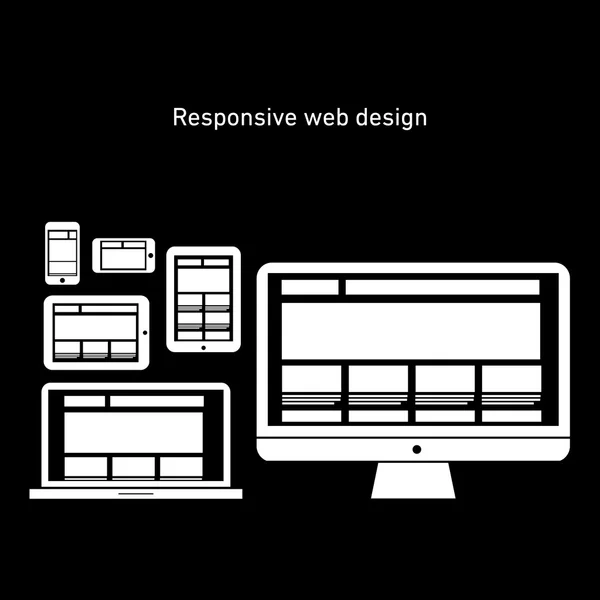 Responsiv webbdesign — Stock vektor