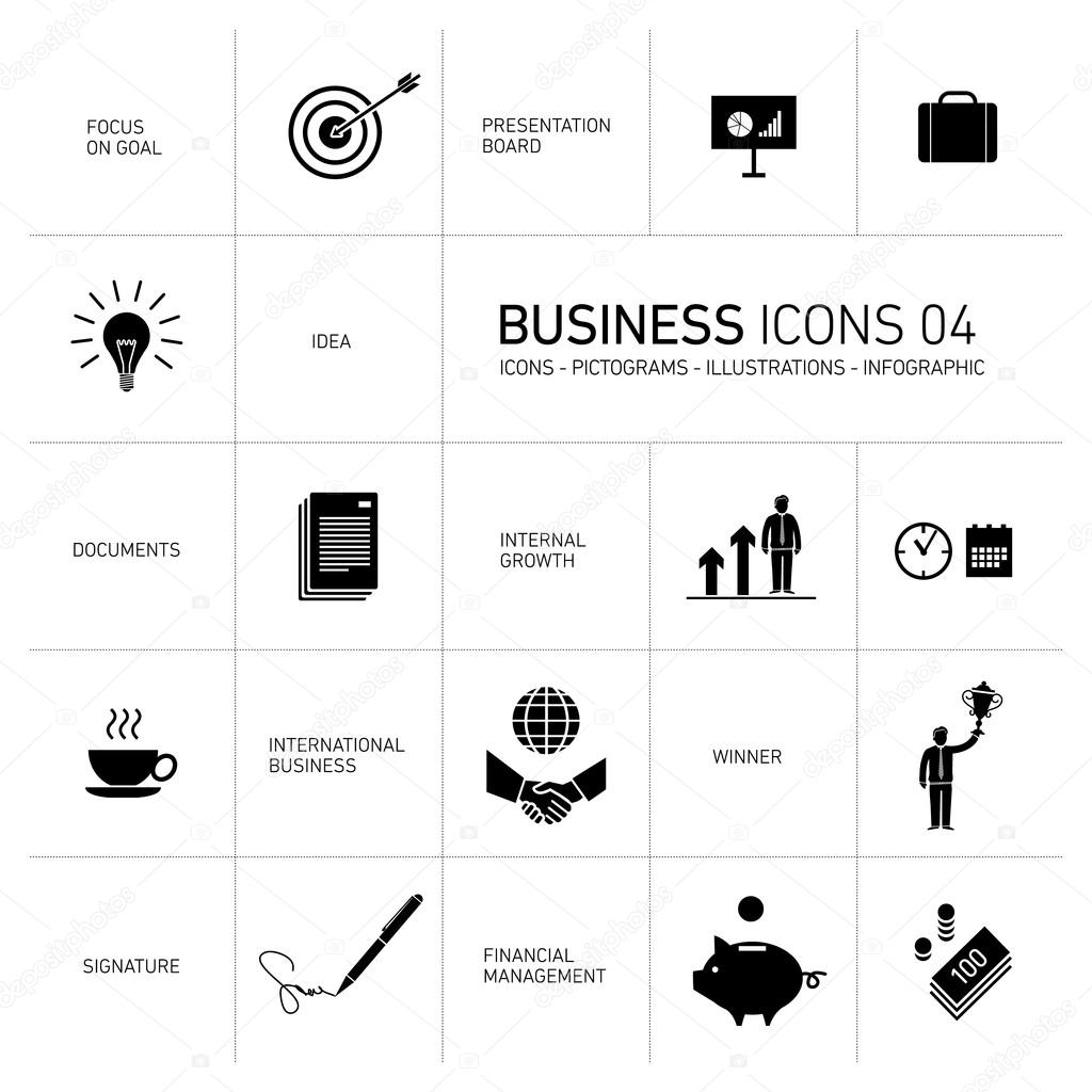Bussines icons set
