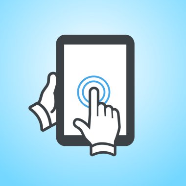 Düz tasarım tablet dokunmatik