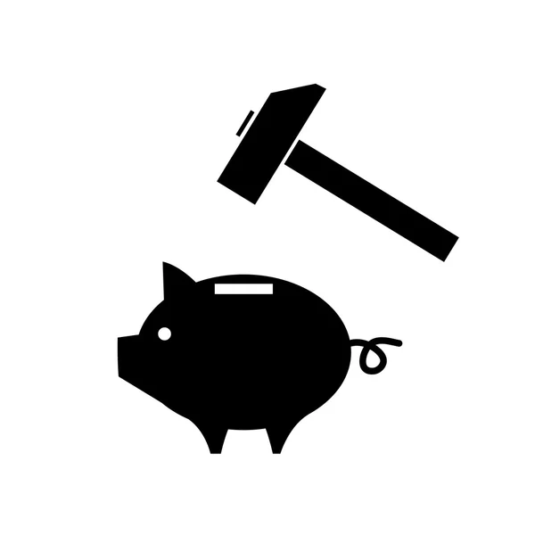 Piggy moneybox icon — Stock Vector