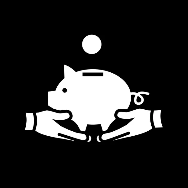 Piggy moneybox pictogram — Stockvector