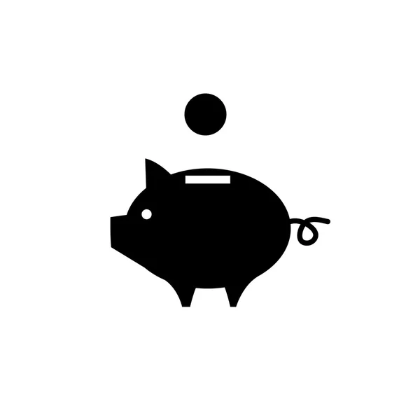 Varken geld bank pictogram — Stockvector