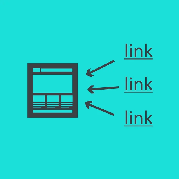 Link building icon — Stock Vector