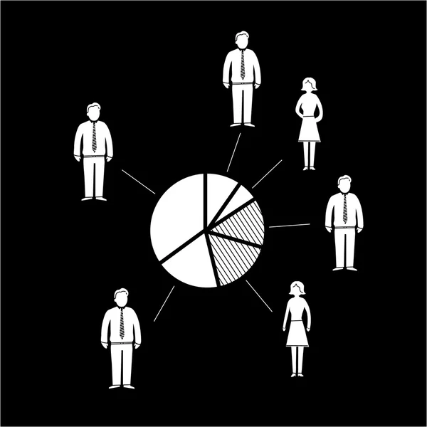 在工作团队中的责任 — 图库矢量图片