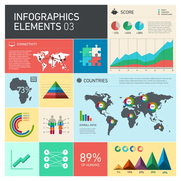 Éléments d'infographie vectoriels — Image vectorielle