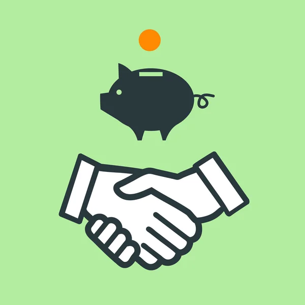 Piggy moneybox pictogram — Stockvector