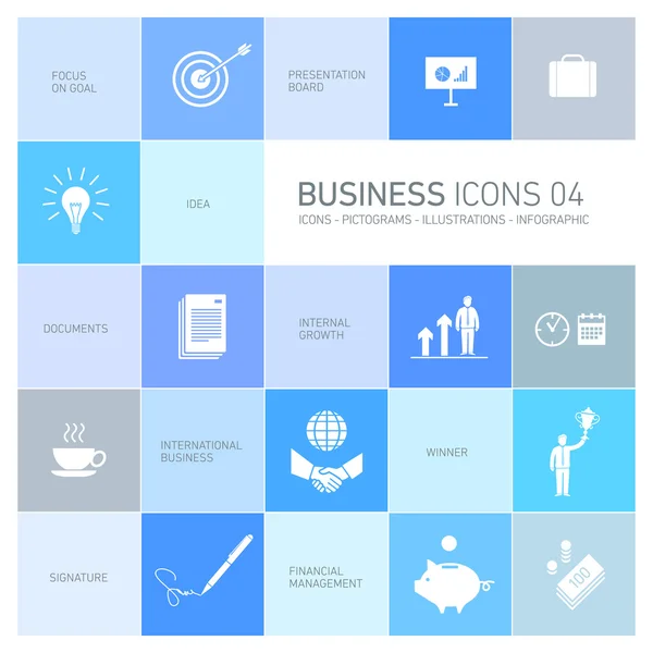 Conjunto de iconos de negocios — Vector de stock