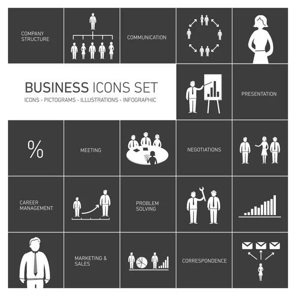 Conjunto de ícones de negócios —  Vetores de Stock