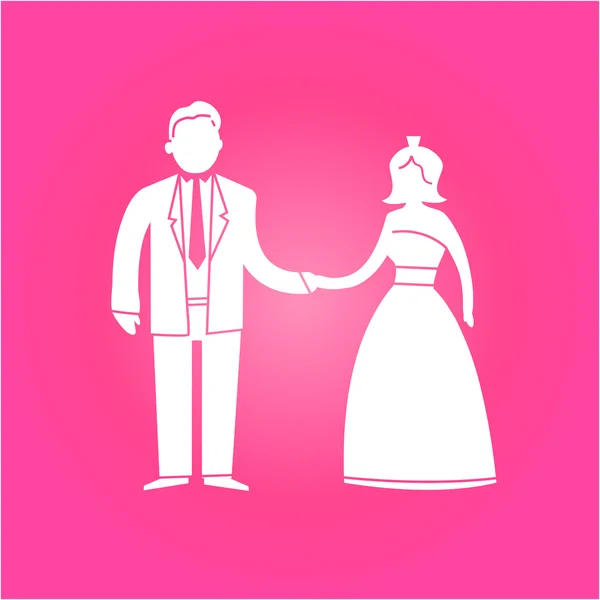 ไอคอนคู่แต่งงาน — ภาพเวกเตอร์สต็อก